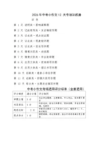 2026年中考语文二轮复习 中考小作文12天专项训练含答案