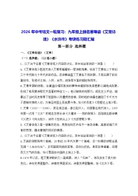 2026年中考语文一轮复习：九年级上册名著导读《艾青诗选》《水浒传》专项练习题汇编（含答案）