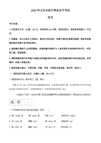2025学年黑龙江省大庆市中考语文真题（含答案）