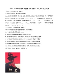 2025-2026学年海南省陵水县八年级（上）期末语文试卷(含详细答案解析)