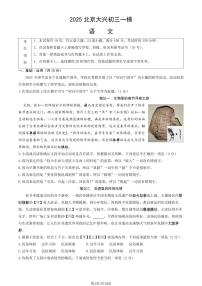 北京市大兴区2024-2025学年第二学期初三语文期中试卷（含答案）