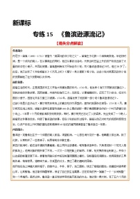 2021年中考语文名著导读专练15 新课标《鲁滨逊漂流记》(通用版)