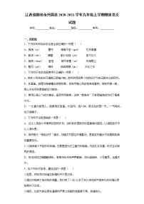 江西省赣州市兴国县2020-2021学年九年级上学期期末语文试题(word版 含答案)