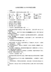 108—2019年山东省日照市中考语文试题（word版，含答案）
