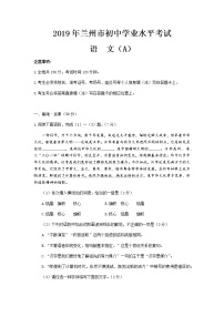 094—2019年甘肃省兰州市中考语文试题（A卷）（word版，含答案）