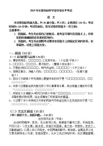 113—2019年吉林省长春市中考语文试题