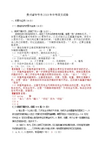 2019年贵州省毕节市中考语文试题（word版，含解析）