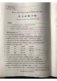 003—重庆市2019年中考语文试题（B卷， pdf版，无答案）