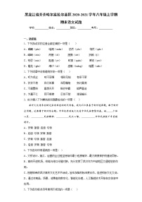 黑龙江省齐齐哈尔富拉尔基区2020-2021学年八年级上学期期末语文试题（word版 含答案）