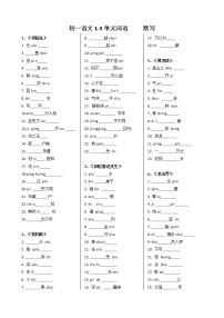 2020-2021学年部编版语文七年级下册期中复习基础默写（无答案）