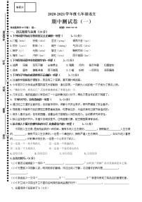 河南省新蔡县2020-2021学年七年级下学期期中测试卷语文试题（word版 含答案）
