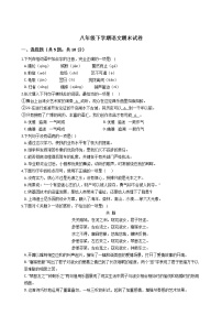 天津市东丽区八年级下学期语文期末试卷