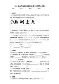 2021年山西省临汾市洪洞县中考二模语文试题(word版含答案）