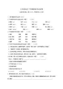 人教版语文七年级下册期末试题精选