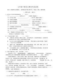 人教版统编七年级下册语文期末考试试题及答案