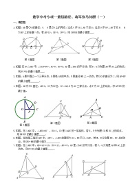 2021年中考数学专题复习--最短路径、将军饮马问题（一）