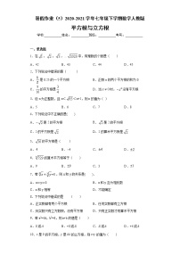 试卷 暑假作业（5）2020-2021学年七年级下学期数学人教版（含答案）