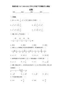 试卷 暑假作业（6）2020-2021学年七年级下学期数学人教版（含答案）