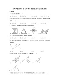 2020--2021学年北师大版七年级下册数学期末综合复习题（word版 含答案）