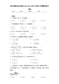 四川省攀枝花市西区2020-2021学年七年级下学期期中数学试题（word版 含答案）