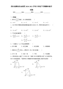 四川省攀枝花市西区2020-2021学年八年级下学期期中数学试题（word版 含答案）