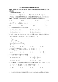 江苏省淮安市 2020-2021学年七年级下学期期末复习数学试卷（word版 含答案）