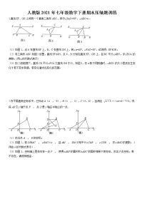 2020-2021学年人教版 七年级数学下册期末压轴题训练（word版 含答案）