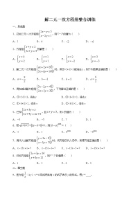 2021年（人教版）七年级数学暑假作业解二元一次方程组整合训练-（含解析）