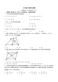 人教版八年级下学期期末数学试题含答案