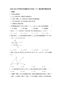 -四川省绵阳市2020-2021学年七年级下学期期末数学模拟试卷（word版 含答案）