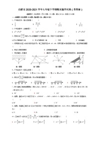 安徽省合肥市寿春中学2020-2021学年七年级下学期期末考试数学试卷（word版 含答案）