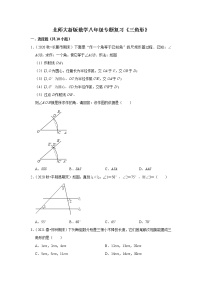 北师大新版数学八年级专题复习《三角形》（含答案）试卷