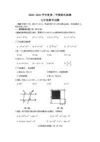 江苏省徐州市2020-2021学年七年级下学期期末抽测数学试题（word版 含答案）