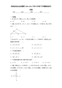 河南省商丘市梁园区2020-2021学年八年级下学期期末数学试题（word版 含答案）