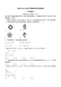 广西壮族自治区北海市2020-2021学年八年级下学期期末数学试题（word版 含答案）