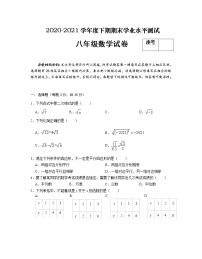 河南省信阳市潢川县2020-2021学年八年级下学期期末学业水平测试数学试题样卷（word版 含答案）