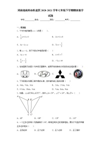 河南省南阳市卧龙区2020-2021学年七年级下学期期末数学试题（word版 含答案）