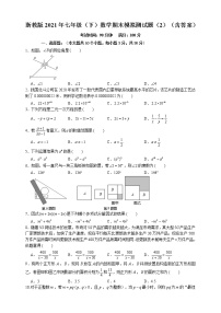 浙教版2021年七年级（下）数学期末模拟测试题（2）（含答案）