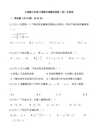 人教版七年级下册数学暑期巩固卷（四）含答案