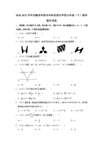 2020-2021学年安徽省阜阳市阜南县部分学校七年级（下）期末数学试卷