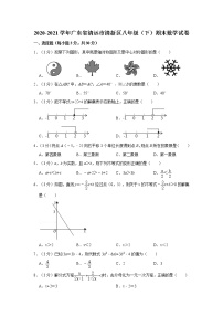 2020-2021学年广东省清远市清新区八年级（下）期末数学试卷