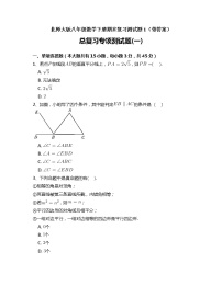 北师大版八年级数学下册期末复习测试题1（带答案）