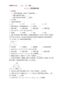 人教版八年级上册11.2.1 三角形的内角学案