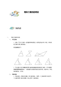 北师大版九年级上册5 相似三角形判定定理的证明学案