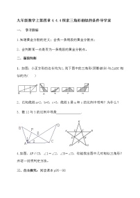 初中北师大版4 探索三角形相似的条件导学案