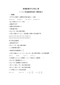 数学1.3 二次函数的性质巩固练习