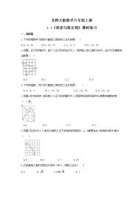 初中数学北师大版八年级上册1 探索勾股定理课堂检测