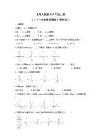 北师大版八年级上册第四章 一次函数3 一次函数的图象复习练习题