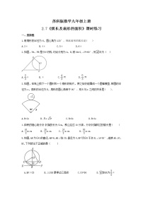 初中数学2.7 弧长及扇形的面积课后测评