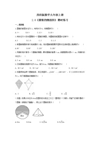 初中数学苏科版九年级上册2.8 圆锥的侧面积课后测评